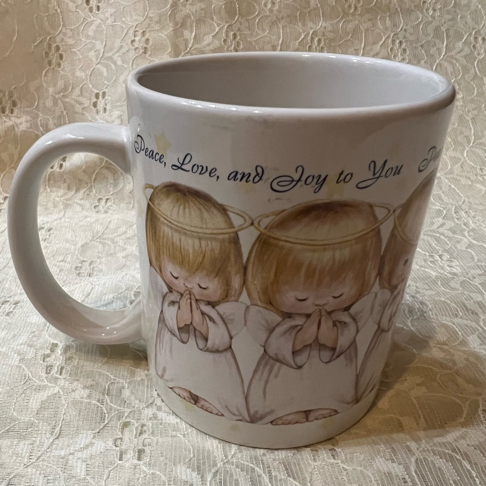 Peace, Love, and Joy to You, little angels ceramic mug/cup.